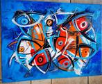 Abstract Kunst Olie Schilderij Jasminka Banusic Fish vissen, Antiek en Kunst, Kunst | Schilderijen | Abstract, Ophalen of Verzenden