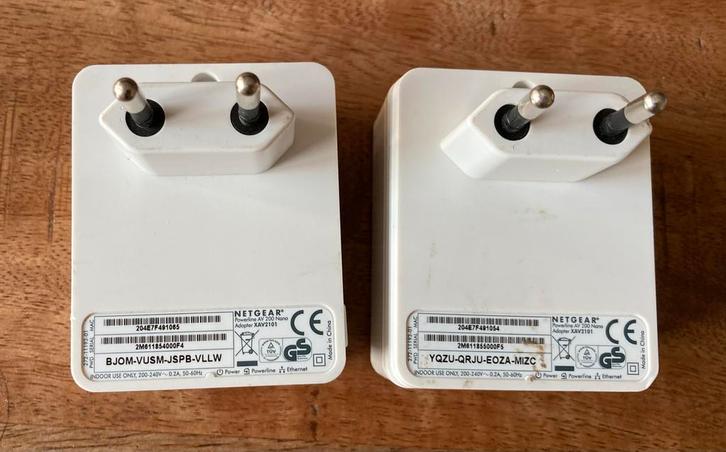 Netgear Powerline AV 200 Nano Adapters - Set van 2, Computers en Software, Powerlines, Gebruikt, Ophalen of Verzenden