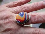 1133/ 925 verzilverde calsillica ring, 20 of groter, Nieuw, Ophalen of Verzenden, Met edelsteen