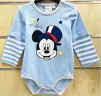 Mickey Mouse Rompertje Lange Mouw Disney - Mt 74/80 - 86, Nacht- of Onderkleding, Nieuw, Disney Baby, Ophalen of Verzenden