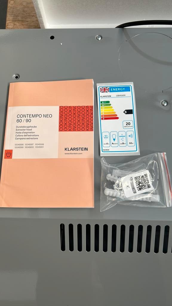 Klarstein Contempo Neo afzuigkap onderbouw 60 cm - 175 m³/h, Witgoed en Apparatuur, Afzuigkappen, Nieuw, Vrijstaand, Onderbouw afzuigkap