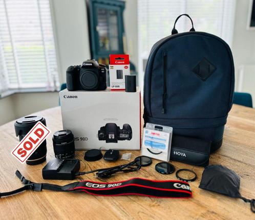CANON EOS 90D + lens, filters, extra accu, tas etc etc, Audio, Tv en Foto, Fotocamera's Digitaal, Zo goed als nieuw, Spiegelreflex