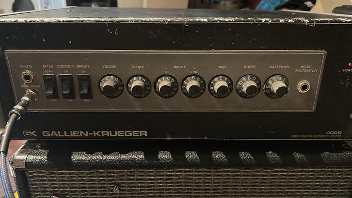 Gallien Krueger 400B Basversterker - Early 80s, Muziek en Instrumenten, Versterkers | Bas en Gitaar, Gebruikt, Basgitaar, 100 watt of meer