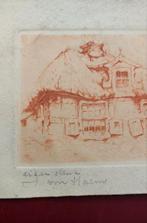 Anton Pieck, etsje, Antiek en Kunst, Kunst | Etsen en Gravures, Ophalen of Verzenden