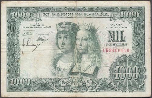 Spanje bankbiljet 1000 Pesetas 29.11.1957, Pick 149 gebruikt, Postzegels en Munten, Bankbiljetten | Europa | Niet-Eurobiljetten