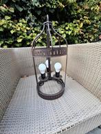 Vintage Metalen Hanglamp Vogelkooi Stijl, Gebruikt, 50 tot 75 cm, Vintage, Ophalen of Verzenden