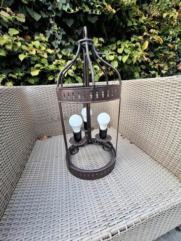 Vintage Metalen Hanglamp Vogelkooi Stijl beschikbaar voor biedingen