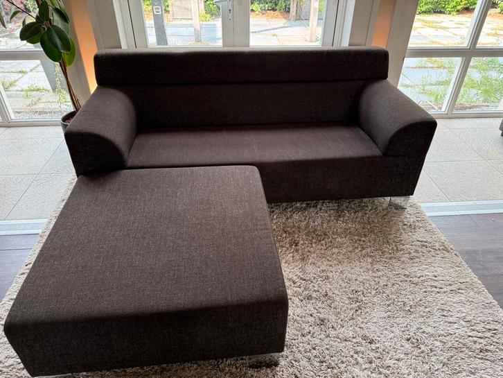 2 Zits Bank + Hocker | Z.G.A.N | Direct op te halen| €200, Huis en Inrichting, Banken | Sofa's en Chaises Longues, Zo goed als nieuw