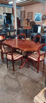 Mooie barokstijl tafel met dubbele kolom poot, Ophalen, 100 tot 150 cm, 50 tot 100 cm, Zo goed als nieuw