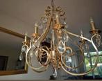 Te koop gevraagd: gouden kroonluchter Milano 5 armen., Ophalen, Zo goed als nieuw, Metaal, Klassiek