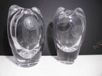 2 zware vaasjes door Floris Meydam , Leerdam glas., Ophalen of Verzenden