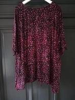 Damestop zwart met vrolijke roze print maat XXL, Maat 46/48 (XL) of groter, Ophalen of Verzenden, Korte mouw, Gedragen