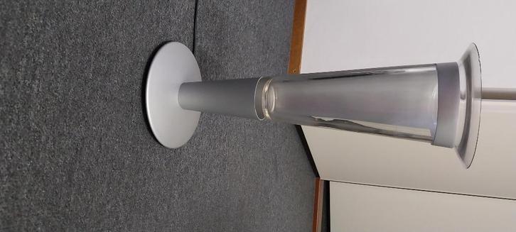 Glazen vaas in lamp, Huis en Inrichting, Lampen | Tafellampen, Gebruikt, 50 tot 75 cm, Glas, Ophalen