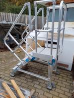 Zarges  aluminium bordes trap nette staat., Doe-het-zelf en Verbouw, Ladders en Trappen, Ophalen, Zo goed als nieuw, Minder dan 2 meter