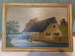 oud schilderij op doek, begin 1900, Antiek en Kunst, Ophalen of Verzenden