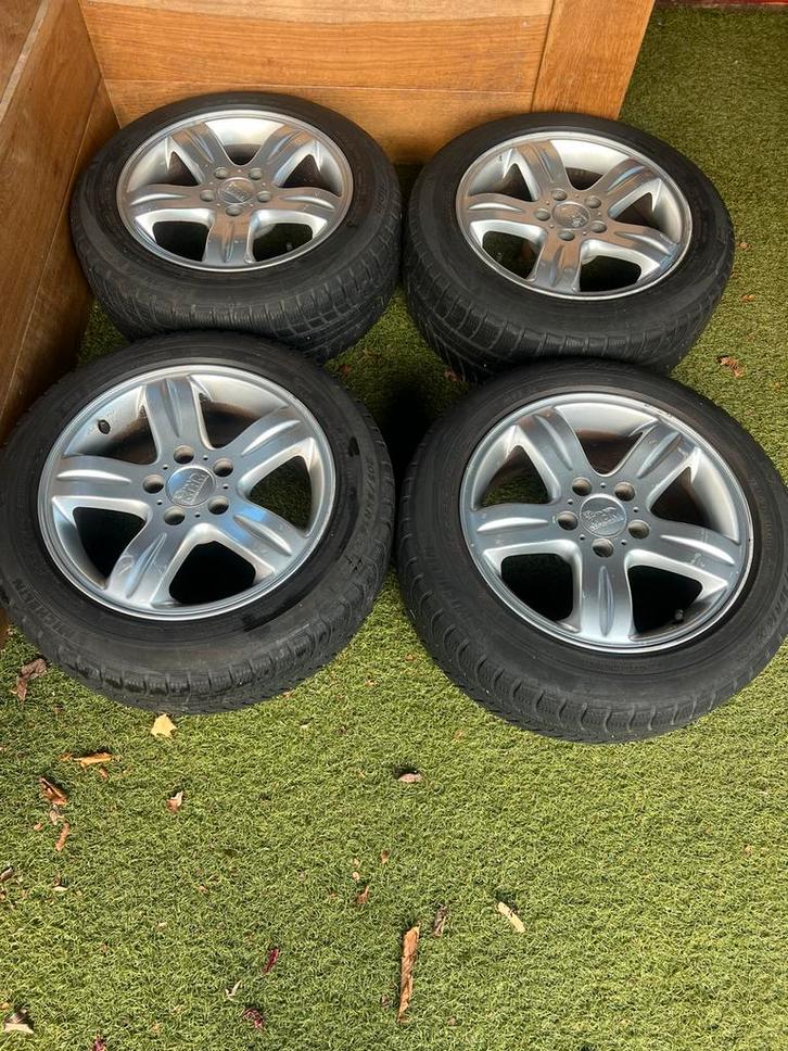 Complete set winterbanden op LM velgen. steek 5x112, Auto-onderdelen, Banden en Velgen, Banden en Velgen, Winterbanden, 16 inch