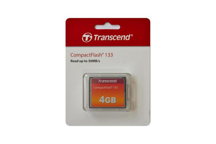 Transcend 4GB CompactFlash 133 geheugenkaart, Audio, Tv en Foto, Fotografie | Geheugenkaarten, Nieuw, Compact Flash (CF), 4 GB