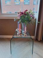 Fiam bijzettafeltjes (vermoedelijk) gebogen glas vintage, Ophalen of Verzenden