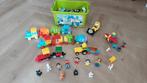 Bak met Duplo. Meerdere treinen, shovel, tractor, vliegtuig., Ophalen, Gebruikt, Losse stenen, Duplo