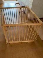 Babybox houten spijlen, Kinderen en Baby's, Boxen, Ophalen, Zo goed als nieuw, Vierkant, In hoogte verstelbaar