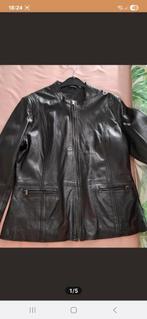 Leren dames jas, Kleding | Dames, Jassen | Zomer, Ophalen of Verzenden, Zo goed als nieuw, Maat 46/48 (XL) of groter, Zwart