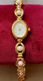 Vintage Imitatieparel Horloge, Sieraden, Tassen en Uiterlijk, Horloges | Dames, Overige merken, Gebruikt, Polshorloge, Ophalen of Verzenden