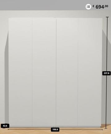 IKEA PAX kledingkast 200x35x236, Bezorg-/montageoptie - afbeelding 5