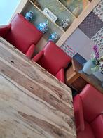Wegens verhuizing hele mooie eettafel massief teakhout, Ophalen, Hout, 75 tot 100 cm, 125 cm of meer