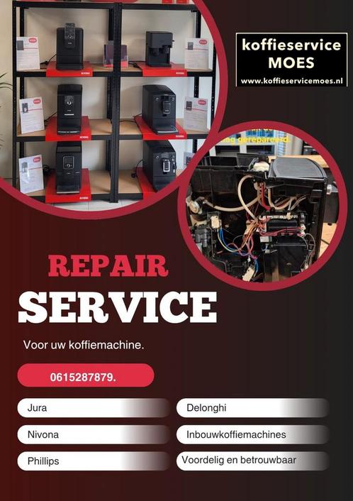 Jura onderhoud en reparaties op afspraak dezelfde dag gerepa, Witgoed en Apparatuur, Koffiezetapparaten, Zo goed als nieuw, Koffiebonen