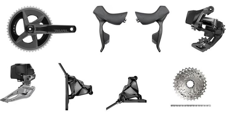 BOMBOM%SALE% SRAM RIVAL AXS D1 2x12 COMPLETE GROEPSET GROUP, Fietsen en Brommers, Fietsonderdelen, Zo goed als nieuw, Racefiets