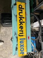 Drukkerij Luxor Origineel metalen reclamebord, Ophalen, Overige materialen, Zo goed als nieuw, Bord(en)