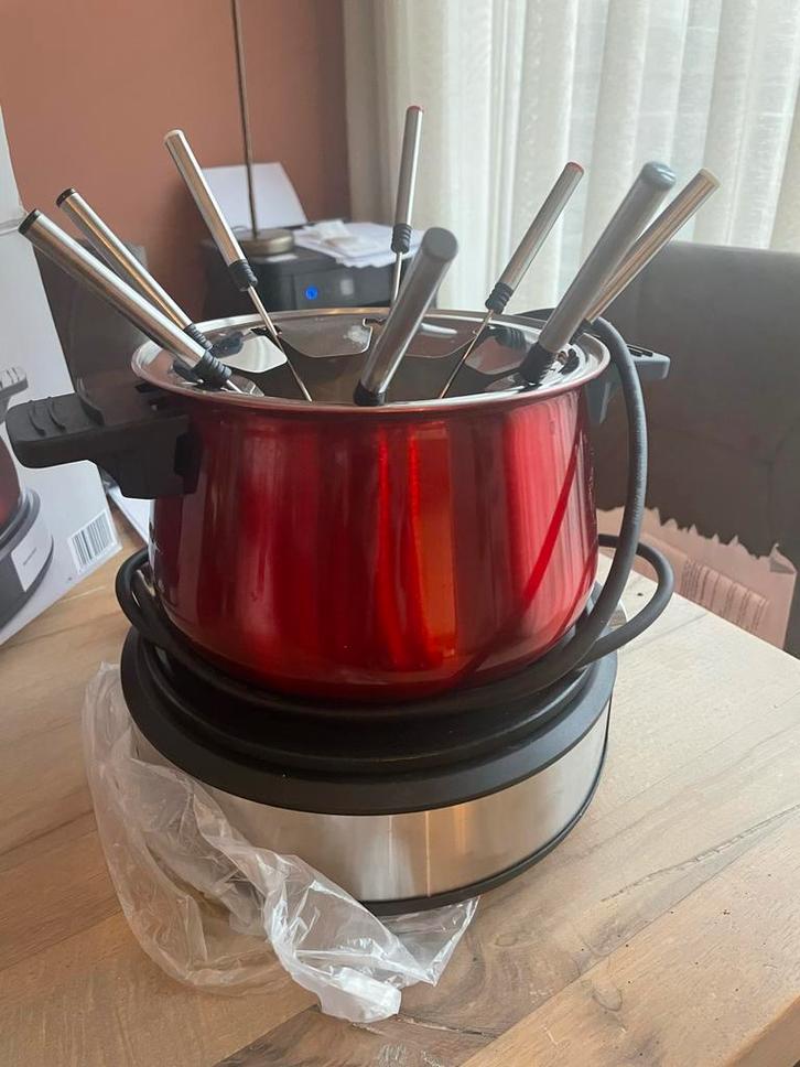 Fondue set met chocolade pan, Witgoed en Apparatuur, Fonduesets, Gebruikt, Fondueset, Elektrisch, Ophalen of Verzenden