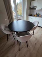 Ronde bartafel 120cm + 4 barkrukken (Zitmaxx), Ophalen, Zo goed als nieuw, 4 tot 6 stoelen