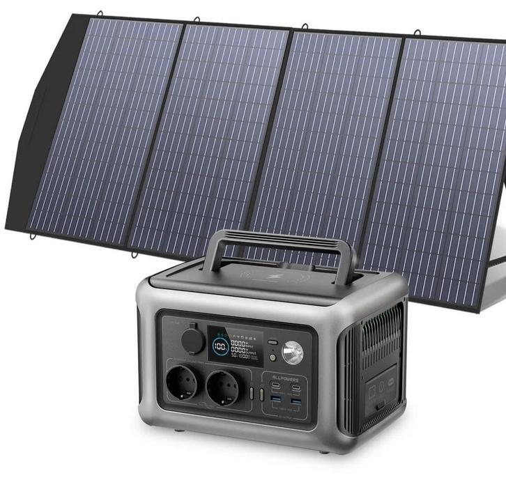 Thuis Batterij met 140 watt zonnepaneel nieuw, Telecommunicatie, Powerbanks, Nieuw, Ophalen of Verzenden