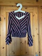 Blouse top blauw wit roos gestreept v hals H & M 36, H&M, Blauw, Ophalen of Verzenden, Zo goed als nieuw