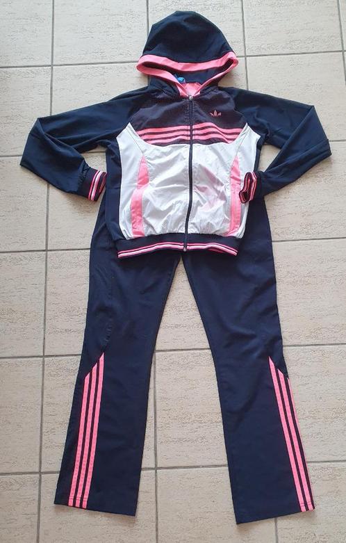Adidas trainingspak, Kleding | Dames, Sportkleding, Zo goed als nieuw, Overige typen, Maat 46/48 (XL) of groter, Blauw, Ophalen of Verzenden