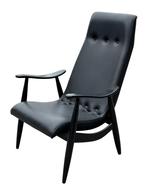 Vintage Fauteuil Jaren 60 Zwart Louis Van Teeffelen Stijl