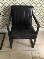 4 stoelen, luxe zware kwaliteit, leer, Huis en Inrichting, Stoelen, Ophalen, Zo goed als nieuw, Zwart, Leer