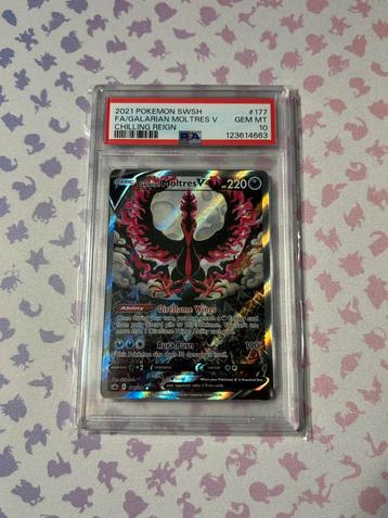 PSA 10 GALARIAN MOLTRES 177 ALT ART CHILLING REIGN beschikbaar voor biedingen