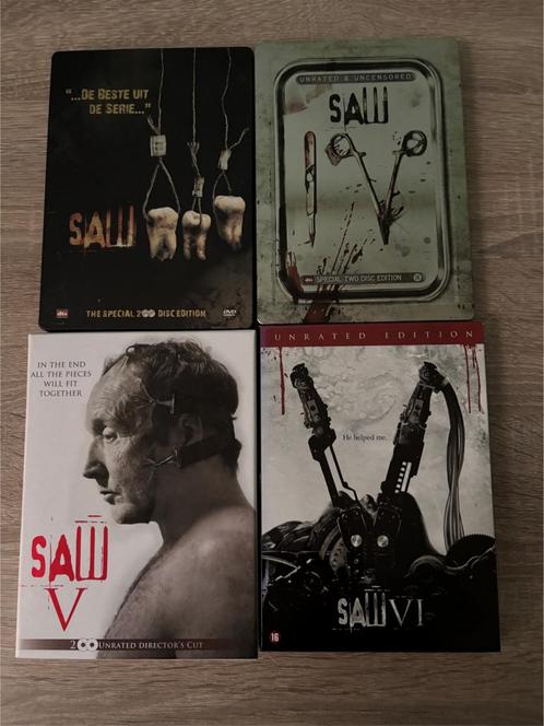 Dvd's Saw 3 t/m 6, Cd's en Dvd's, Dvd's | Horror, Vanaf 16 jaar, Ophalen of Verzenden