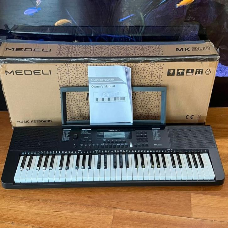 Medeli MK 200/MK200 Keyboard Zwart 61 Toetsen Compleet, Muziek en Instrumenten, Keyboards, Zo goed als nieuw, 61 toetsen, Medeli