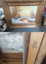 Schilderij Henry - Winterlandschap met Sierlijke Lijst, Ophalen
