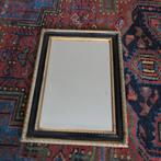 Spiegel goudkleurige- zwarte lijst 40 x 30 cm., Huis en Inrichting, Woonaccessoires | Spiegels, Minder dan 50 cm, Ophalen of Verzenden