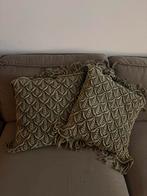 Mooie zware gehaakte kussens ( Loods 5), Huis en Inrichting, Ophalen, Zo goed als nieuw, Groen, Vierkant