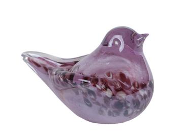 Sculptuur "Bird" paars glas beschikbaar voor biedingen