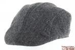 Vintage flatcap Voorgevormde platte pet grijs visgraat 59-60, Ophalen of Verzenden, Gedragen, 58 of 59 cm (L, 7¼ of ⅜ inch), Pet