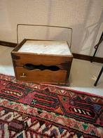 Houten stoof met marmeren plaat., Ophalen of Verzenden