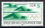 DDR 1988 Olympische spelen Zwemmen, Postzegels en Munten, Postzegels | Thematische zegels, Sport, Ophalen, Gestempeld