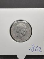 1/2 gulden 1862 Koning Willem III, Postzegels en Munten, Munten | Nederland, ½ gulden, Koning Willem III, Zilver, Ophalen of Verzenden