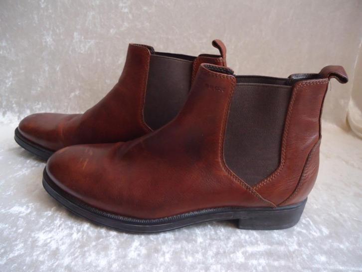 Geox Respira heren schoenen bruin/cognac maat 45, Kleding | Heren, Schoenen, Zo goed als nieuw, Overige typen, Bruin, Ophalen of Verzenden